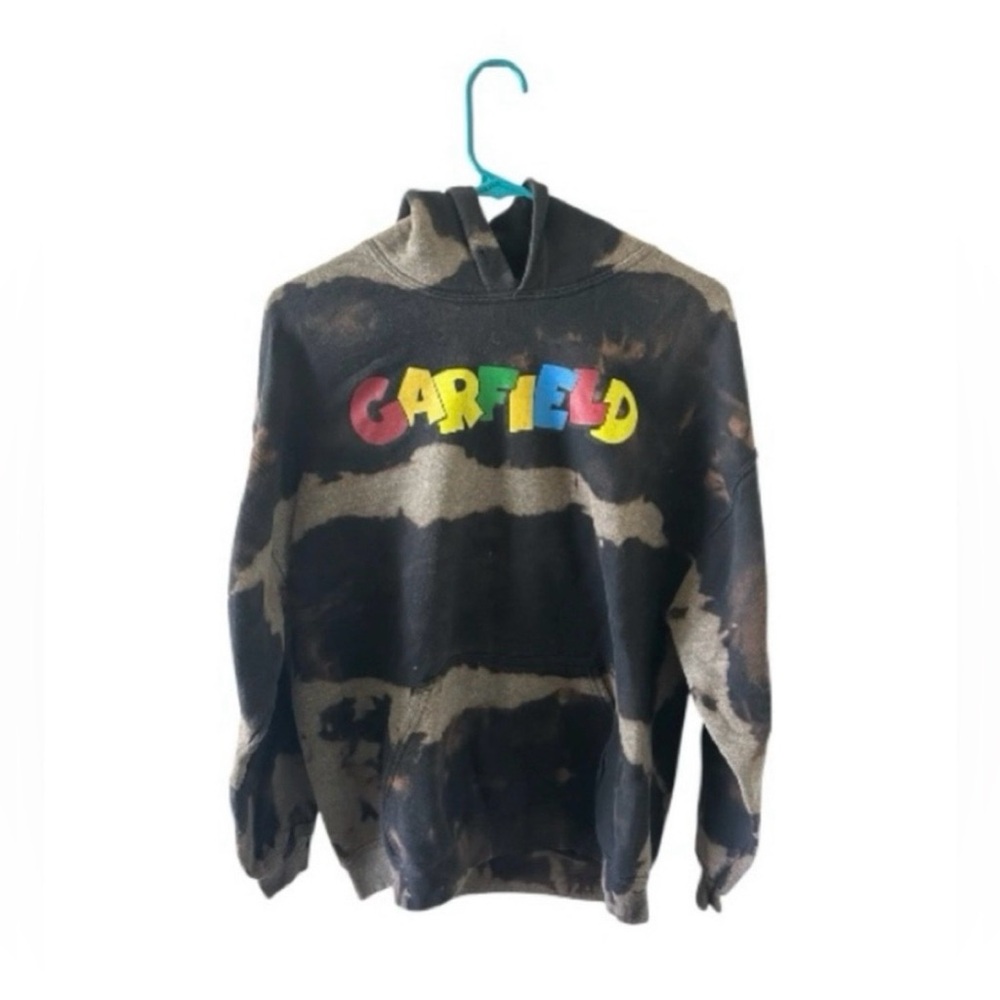 Hoodie Bleach Dyed Garfield Brand